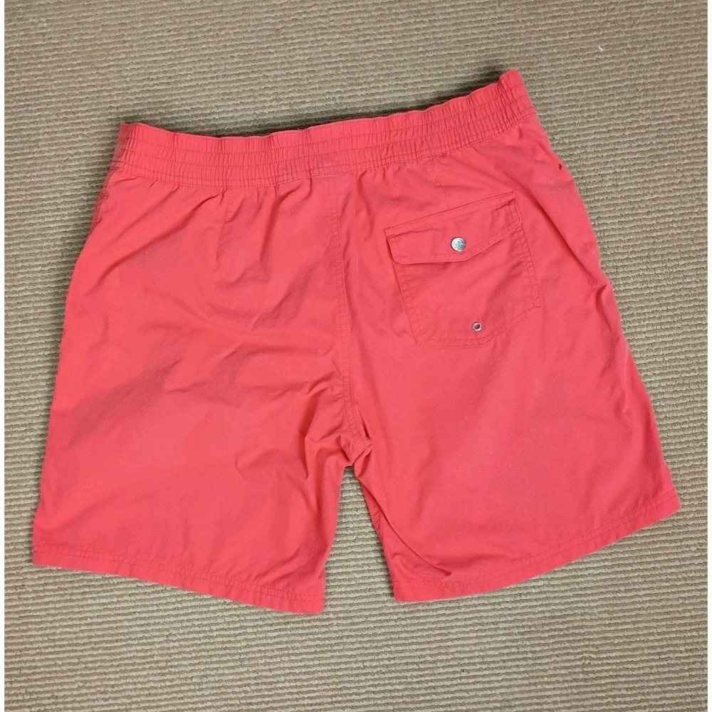Lacoste Men L Swim Trunks Salmon Coral Cotton Nylon Mesh Lined Board Shorts - Picture 2 of 11